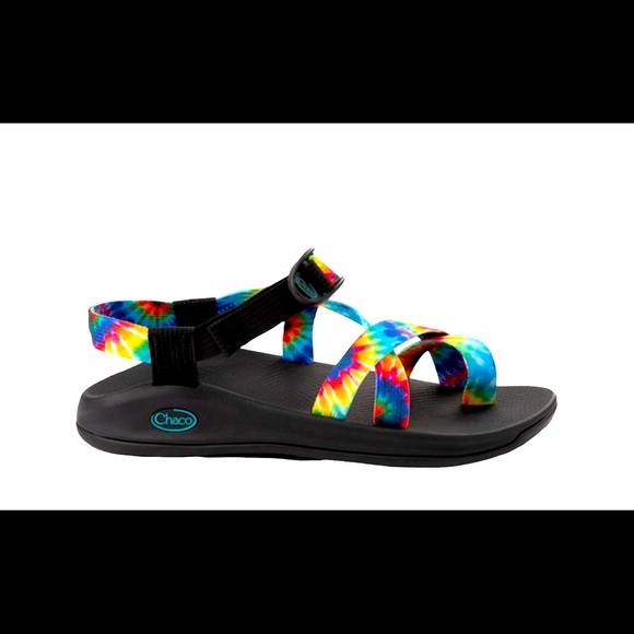 Chaco Z Boulder 2 Sandals Black Tie Dye Walking Hiking New - Picture 1 of 4